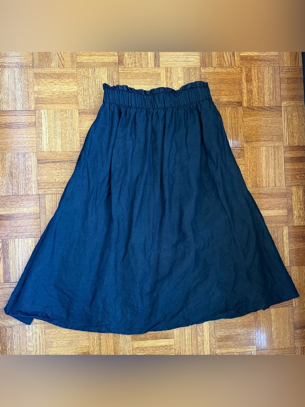 Banana Republic 100% Linen Black Maxi Skirt